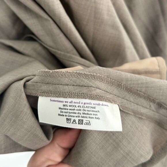 MM Lafleur The Toi Dress Size 6 Tan Savannah A-Lined Wool Blend Business - Picture 6 of 10